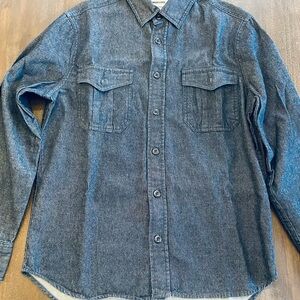 Taylor Stitch Saddler Shirt in Dark Navy Twill - S - 38